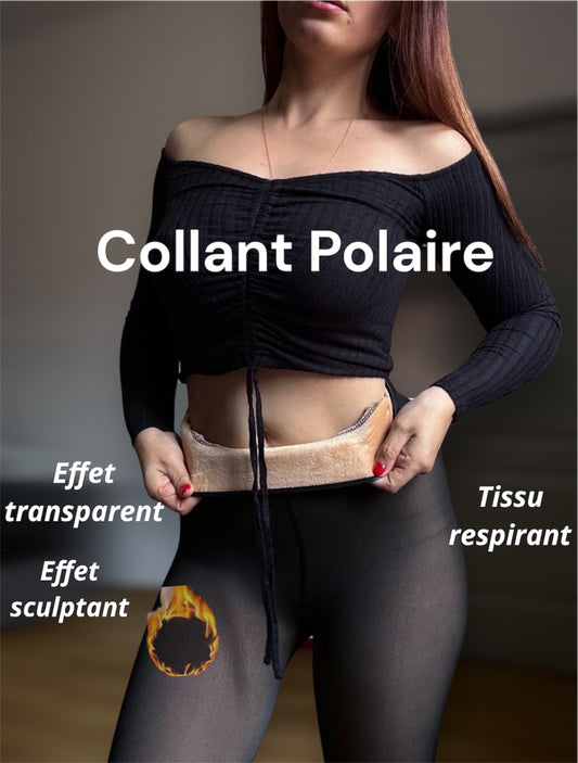 Collant Polaire effet transparent et sculptant